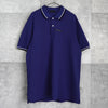 Prada 橡胶徽标海军蓝短袖 Polo 衫