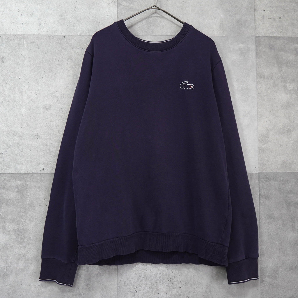 海军蓝 Lacoste 徽标贴片运动衫