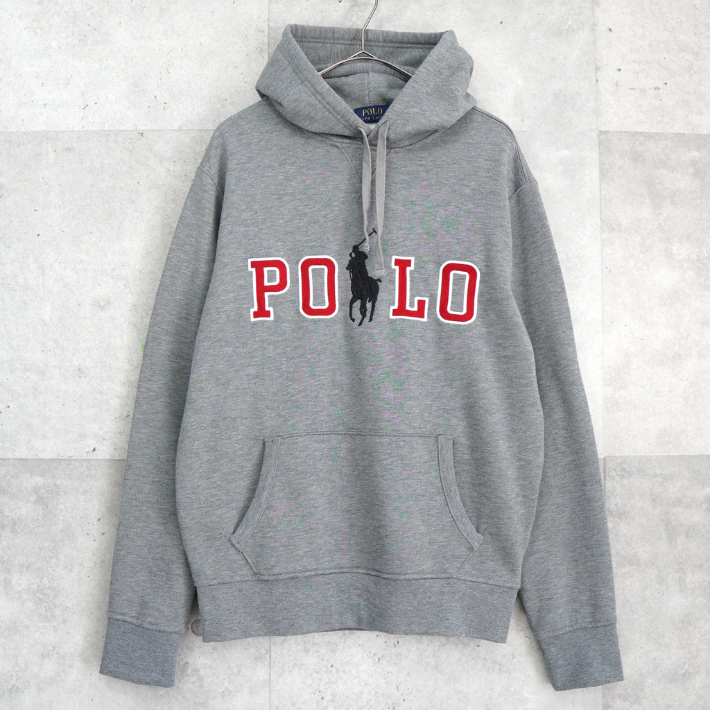 ポロ ラルフローレン ロゴ パーカー グレー