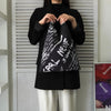 Maison Margiela MM6 网眼全印花日式包，小号，黑色
