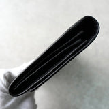 プラダ サフィアーノレザー トライアングルロゴ 二つ折り財布 ブラック - NEWSED