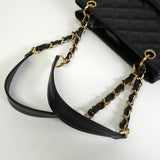 シャネル ココマーク マトラッセ キャビアスキン PSTバッグ チェーン トートバッグ ブラック - NEWSED