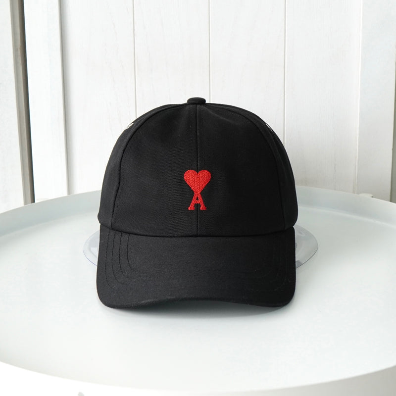 アミパリ アミ パリス ハートロゴ キャップ ブラック
