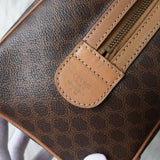 セリーヌ ヴィンテージ マカダム PVC ミニボストンバッグ ハンドバッグ ブラウン - NEWSED