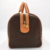 セリーヌ ヴィンテージ マカダム PVC/レザー ボストンバッグ ブラウン - NEWSED