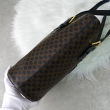 セリーヌ マカダム PVC レザー トートバッグ バケツ型 ブラウン / ブラック - NEWSED