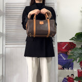 セリーヌ マカダム PVC ミニボストンバッグ ハンドバッグ ブラウン - NEWSED