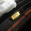Loewe Velazquez PVC/皮革单肩包 黑色/棕色