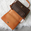 Celine Macadam PVC/Leather Shoulder Bag, Brown