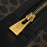 セリーヌ マカダム PVC レザー ミニボストンバッグ ハンドバッグ ブラウン ブラック - NEWSED