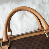 セリーヌ ヴィンテージ マカダム PVC ミニボストンバッグ ハンドバッグ ブラウン - NEWSED