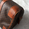 Celine Vintage Macadam PVC/Leather Mini Boston Bag Handbag Brown