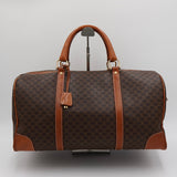 ヴィンテージ セリーヌ マカダム ボストンバッグ PVC / レザー ブラウン 南京錠・鍵付き - NEWSED