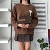 Celine Macadam PVC/Leather Second Bag Pouch Brown