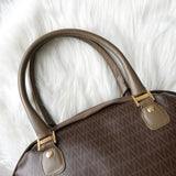 ヴァレンティノ ヴィンテージ PVC / レザー ハンドバッグ ブラウン - NEWSED