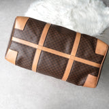 セリーヌ マカダム PVC ボストンバッグ ブラウン - NEWSED