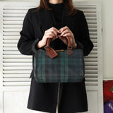 ポロ ラルフローレン チェック柄 PVC ミニボストンバッグ ハンドバッグ グリーン - NEWSED