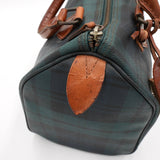 ポロ ラルフローレン チェック柄 ミニボストンバッグ PVC / レザー ダークグリーン - NEWSED