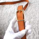 セリーヌ ヴィンテージ マカダム サークル金具 PVC/レザー ショルダーバッグ 自立型 ブラウン - NEWSED