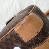 セリーヌ ヴィンテージ マカダム PVC ミニボストンバッグ ハンドバッグ ブラウン - NEWSED