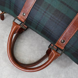 ラルフローレン チェック柄 PVC / レザー ミニボストンバッグ ハンドバッグ グリーン / ブラウン - NEWSED