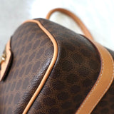 セリーヌ マカダム PVC / レザー ミニボストンバッグ ハンドバッグ ブラウン - NEWSED