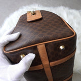 セリーヌ マカダム PVC ミニボストンバッグ ハンドバッグ ブラウン - NEWSED