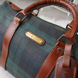 ポロ ラルフローレン チェック柄 PVC ミニボストンバッグ ハンドバッグ グリーン - NEWSED