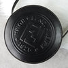 Fendi Pecan PVC/Leather 1925 Stamp Round Shoulder Bag Pochette Black/Khaki
