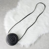 Fendi Pecan PVC/Leather 1925 Stamp Round Shoulder Bag Pochette Black/Khaki