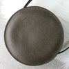 Fendi Pecan PVC/Leather 1925 Stamp Round Shoulder Bag Pochette Black/Khaki