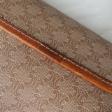 セリーヌ ヴィンテージ マカダム PVC / レザー ミニ ショルダーバッグ ベージュ / キャメル - NEWSED