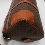 ヴィンテージ セリーヌ マカダム ボストンバッグ PVC / レザー ブラウン 南京錠・鍵付き - NEWSED