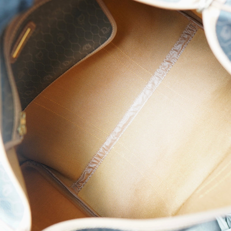 クリスチャン ディオール ヴィンテージ ハニカム柄 PVC ボストンバッグ ハンドバッグ ブラウン系 - NEWSED