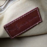 ポロ ラルフローレン チェック柄 PVC / レザー ミニボストンバッグ ハンドバッグ グリーン ブラウン - NEWSED