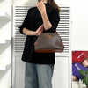 Celine Vintage Macadam PVC/Leather Handbag Freestanding Brown