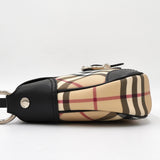 バーバリー ノバチェック PVC/レザー ワンショルダーバッグ ベージュ/ブラック - NEWSED