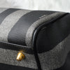 Fendi Vintage Pecan PVC/Leather Handbag Mini Boston Bag Black/Grey