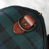 ポロ ラルフローレン チェック柄 PVC / レザー ミニボストンバッグ ハンドバッグ グリーン ブラウン