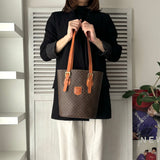 セリーヌ マカダム PVC レザー トートバッグ ブラウン - NEWSED