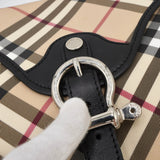 バーバリー ノバチェック PVC/レザー ワンショルダーバッグ ベージュ/ブラック - NEWSED