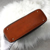 Celine Vintage Macadam PVC/Leather Handbag Freestanding Brown