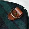 ポロ ラルフローレン チェック柄 ボストンバッグ PVC/レザー ダークグリーン