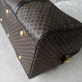 セリーヌ ヴィンテージ マカダム PVC/レザー ボストンバッグ ブラック - NEWSED