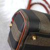 Fendi Pecan PVC/Leather 2way Handbag Shoulder Bag Khaki