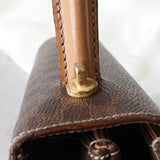 セリーヌ マカダム ガンチーニ金具 PVC 2way ハンドバッグ ショルダーバッグ ブラウン - NEWSED