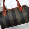 Fendi Pecan PVC/Leather 2way Handbag Shoulder Bag Khaki