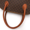 Celine Vintage Macadam PVC/Leather 2way Shoulder Bag Handbag Freestanding Brown