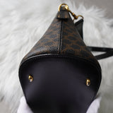 セリーヌ ボリード型 マカダム PVC 2way ハンドバッグ ショルダーバッグ 自立型 ブラック - NEWSED