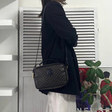 セリーヌ マカダム PVC / レザー 2way バニティバッグ ショルダーバッグ ブラック - NEWSED